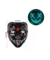 Hallowen Parti Maskesi Neon Led Işıklı Maske 3 Modlu Cadılar Bayramı Maskesi