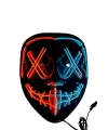 Hallowen Parti Maskesi Neon Led Işıklı Maske 3 Modlu Cadılar Bayramı Maskesi