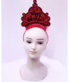 Happy Birthday Neon Kırmızı Renk Doğum Günü Tacı 24x15 Cm