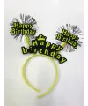 Happy Birthday Neon Renk Doğum Günü Tacı 12 Adet