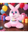 Happy Birthday Tişörtlü Peluş Tavşan