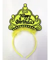 Happy Birthday Yazılı Neon Renk Taç 12 Adet