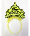 Happy Birthday Yazılı Neon Renk Taç 12 Adet