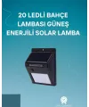 Hareket Sensörlü Solar Lamba | 120° Algılama Açısı, 3-4 Metre Mesafe, Suya Dayanıklı Led