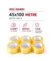 Şeffaf Flex Hotmelt Pro 45mmx100 Mt Koli Bantı Bandı IEG5K7A