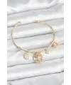 ietaks™ Hayat Ağacı Charmlı Gold Renk Pirinç Kadın Bileklik