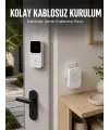 Hd Kameralı Beyaz Görüntülü Kapı Zili Çift Yönlü Sesli Wi-fi Akıllı Kapı Zili