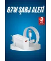 Hızlı Şarj Aleti Adaptörü Kablo Seti 67w Uzun Ömürlü Beyaz