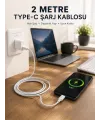 Hızlı Şarj Destekli 2 Metre Type-C Kablo