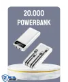Hızlı Şarj Destekli 20.000mah Powerbank Usb Type-c Lightning Lcd
