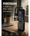 Hızlı Şarj Dijital Göstergeli Powerbankli Çoklu Şarj Özelliği