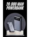 Hızlı Şarj Özellikli 20.000 Mah Dijital Göstergeli Usb Girişli Android Ve İos Uyumlu Powerbank