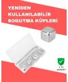 Hızlı Soğutma Özellikli Paslanmaz Metal Buz Küpü Takımı