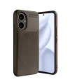 Honor 400 Kılıf Auto Focus Karbon Kapak - Kahverengi