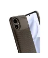 Honor 400 Kılıf Auto Focus Karbon Kapak - Kahverengi