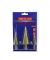 HSS kademeli matkap ucu seti 4-12 / 4-20 / 4-32 mm (3 parça)