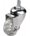 Hts 302 - 50x20 mm Şeffaf Makaralı Vidalı Teker
