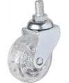 Hts 326 - 50x20 mm Şeffaf Makaralı Vidalı Teker 4 Adet