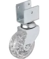 Hts 328 - 50x20 mm Şeffaf Makaralı Kısa U Tablalı Teker 4 Adet