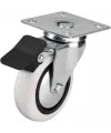 Hts 353 - 75x25 mm PVC Makaralı Tablalı Frenli Teker 4 Adet