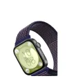 Huawei Fit 4 Hasırlı Cırtcırtlı Kordon (saat Değildir) - Mavi-beyaz