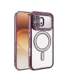 Huawei Honor 600 Joke Simli Magneticsafe Kılıf - Derin Mor