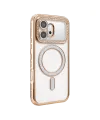 Huawei Honor 600 Joke Simli Magneticsafe Kılıf - Gold