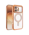 Huawei Honor 600 Joke Simli Magneticsafe Kılıf - Turuncu