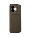 Huawei Honor 600 Lite Auto Focus Karbon Kapak - Kahverengi
