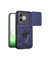Huawei Honor 600 Lite Pars Lens Yüzüklü Silikon - Lacivert