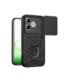 Huawei Honor 600 Lite Pars Lens Yüzüklü Silikon - Siyah
