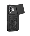 Huawei Honor 600 Lite Pars Lens Yüzüklü Silikon - Siyah