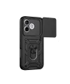 Huawei Honor 600 Lite Pars Lens Yüzüklü Silikon - Siyah