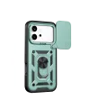 Huawei Honor 600 Pars Lens Yüzüklü Silikon - Yeşil