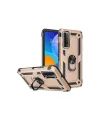 Huawei P Smart 2021 Kılıf Sofya Yüzüklü Silikon Kapak - Gold