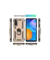 Huawei P Smart 2021 Kılıf Sofya Yüzüklü Silikon Kapak - Gold
