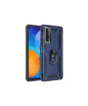 Huawei P Smart 2021 Kılıf Sofya Yüzüklü Silikon Kapak - Lacivert