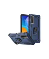 Huawei P Smart 2021 Kılıf Sofya Yüzüklü Silikon Kapak - Lacivert