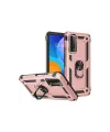 Huawei P Smart 2021 Kılıf Sofya Yüzüklü Silikon Kapak - Rose