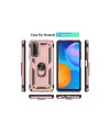 Huawei P Smart 2021 Kılıf Sofya Yüzüklü Silikon Kapak - Rose