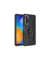 Huawei P Smart 2021 Kılıf Sofya Yüzüklü Silikon Kapak - Siyah