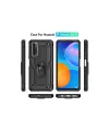 Huawei P Smart 2021 Kılıf Sofya Yüzüklü Silikon Kapak - Siyah