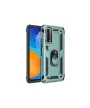 Huawei P Smart 2021 Kılıf Sofya Yüzüklü Silikon Kapak - Yeşil