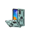 Huawei P Smart 2021 Kılıf Sofya Yüzüklü Silikon Kapak - Yeşil
