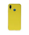 Huawei P20 Lite Kılıf Nano İçi Kadife Silikon - Sarı