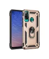 Huawei P40 Lite E Kılıf Sofya Yüzüklü Silikon Kapak - Gold