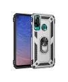 Huawei P40 Lite E Kılıf Sofya Yüzüklü Silikon Kapak - Gümüş