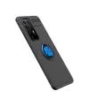 Huawei P40 Pro Kılıf Range Yüzüklü Silikon - Siyah-mavi