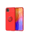 Huawei Y5p Kılıf Range Yüzüklü Silikon - Kırmızı