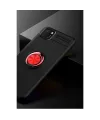 Huawei Y5p Kılıf Range Yüzüklü Silikon - Siyah-kırmızı